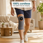 100% cordless - man walking with KneeCore on his knee