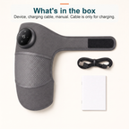What's in the box - device, charging cable, manual